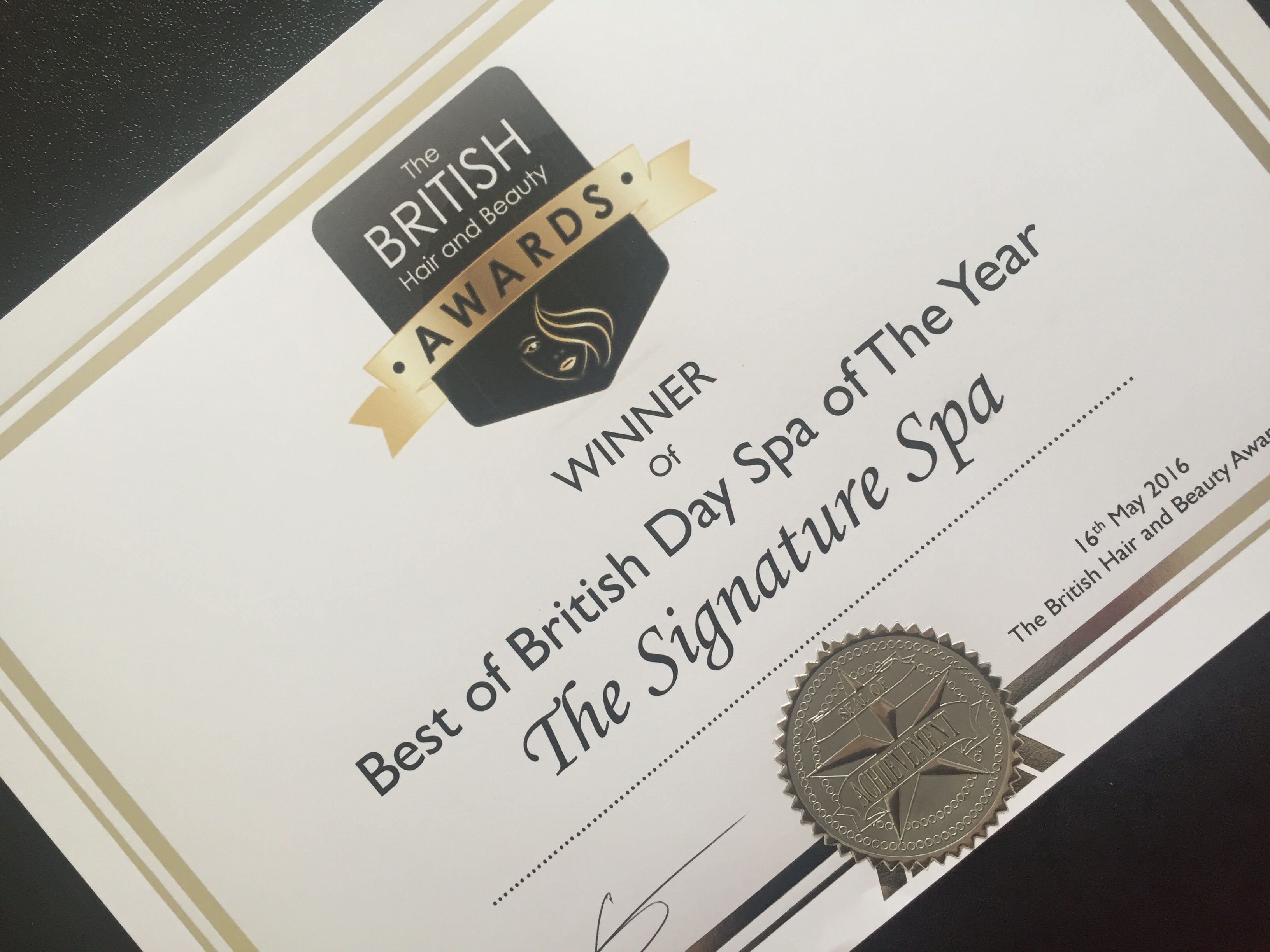 Best of British Day Spa of the Year 2016
